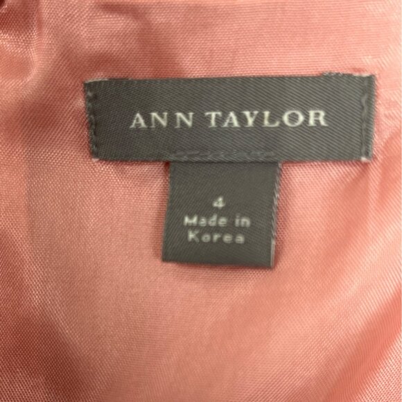 Ann Taylor Pink Sleeveless Belted Sheath Dress Size 4 - Picture 6 of 8